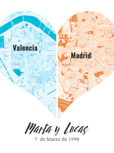 mapas de corazon para bodas