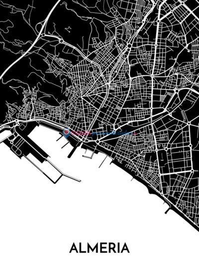 Mapa decorativo de Almería