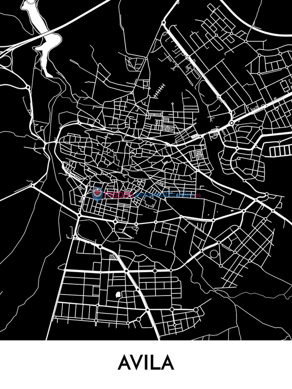 Mapa decorativo de Ávila