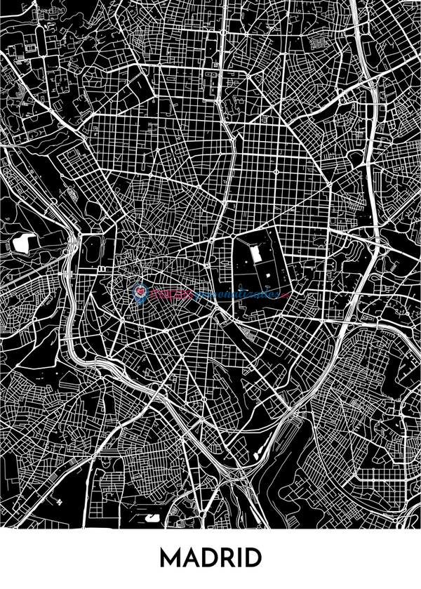 Mapa decorativo de Madrid