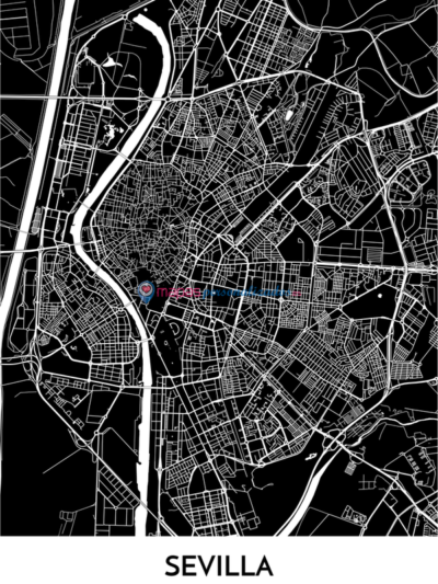 Mapa decorativo de Sevilla