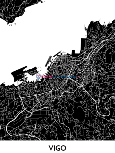 Mapa decorativo de Vigo