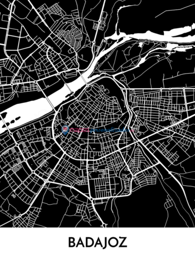 Mapa decorativo de Badajoz