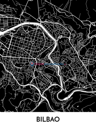 Mapa decorativo de Bilbao
