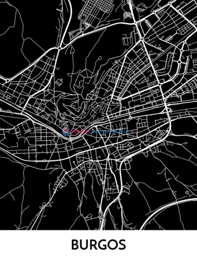 Mapa decorativo de Burgos